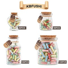 KBFUSHI Capsule Letters Message in a Bottle – 1.5 Ounces, Mixed Color 45pcs