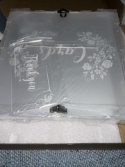 Cecolic Acrylic Wedding Card Box W/ Lock , Size 9.8 In X 9.3 X 10 In