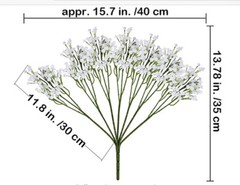2 Packages Of Sulpa 2 Pack Artificial White Baby’s Breath Gypsophila NEW