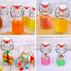 Swing Top Glass Bottles Set of 30, 2oz Small Airtight Bottles with Swing Top