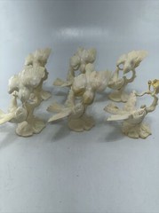 Lot Of 6 VTG 1976 WILTON WEDDING CAKE TOPPER LOVE BIRDS IN A TREE 1002-206