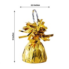 6 Gold Metallic Foil Balloon Weights DIY Wedding Reception Party Decorations