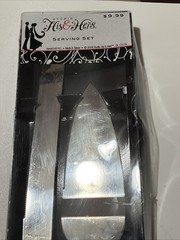 Wedding Cake Server And Knife Set With Clear Decorative Faux Crystal Handles