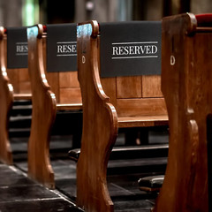 6 Pieces Reserved Chair Signs Church Pew Reserved Sign Black Reserved Seating…