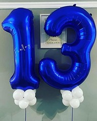 13 Number Balloons Giant 13 or 31 Balloons Navy 40 Inch Navy Blue Navy Blue 13