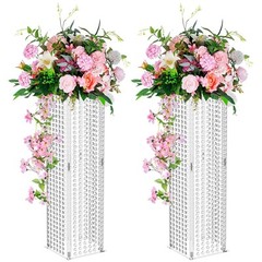 Nuptio Centerpieces for Wedding Table Vases – 2 Pcs 31.5in Tall Flower Vase C…