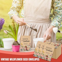 JarThenaAMCS 50 Sets Spring Wildflower Seeds of 3.1 x 2.4 inch, Multicolor