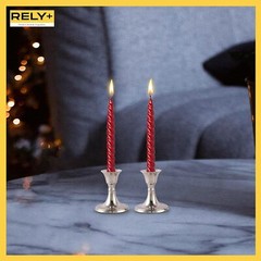 Silver Candle Holder Set of 2 – Decorative Taper Stick