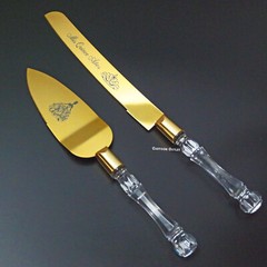 Quinceanera Cuchillos De Pastel Cake Knife Server Set Mis 15 Anos Gold