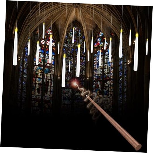 18 Pcs Floating Candles with Wand, Magic Decorations Magic Hanging 18 pack