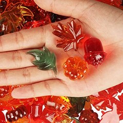 Jangostor 200 PCS Acrylic Leaves Mini Pumpkins Acorns Maple Leaves – Acrylic