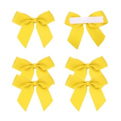 12Pcs Mini Grosgrain Ribbon Bow 2″ Self Adhesive Flower Bows Yellow