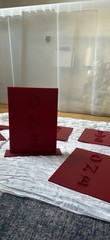 Red Acrylic Table Numbers for Wedding Centerpieces Dining Room Décor