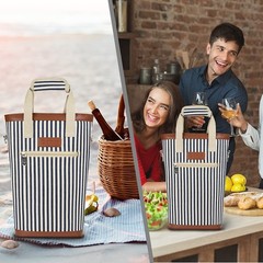 Two Bottle Wine Bag Carrier Tote Insulated Leakproof 2 Bottle Wine Cooler Bag f