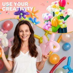 MAQIHAN 100PCS 260 Balloons Clear – Long Balloon for Tying