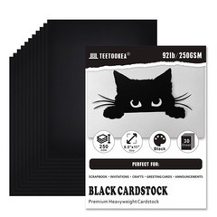 30 Sheets Black Cardstock, 8.5 x 11 8.5×11 inch, Cardstock 30 Sheet