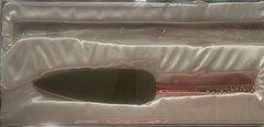 «Galaxy» Rose Gold Colored Cake Knife And Server Set With Crystals