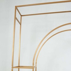 7 ft GOLD Metal Rectangular Wedding ARCH in Arc de Triomphe Style Party Events