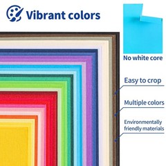 60 Sheets Textured Colored Cardstock – 8.5 x 11 inch, 30 Colors