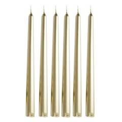 12 Gold Premium 10″ Taper Candles Unscented Dinner Party Wedding Decorations