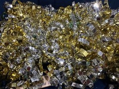 6 Count 6” Large Curly Bows for Gift Wrapping Curling Ribbon Silver & Gold