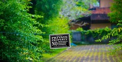 Private Property No Trespassing Aluminum Sign 14×10 inches, UV Printed, 2-Pac…