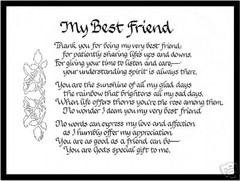 MY BEST FRIEND Matted Calligraphy – Nice Wedding Gift