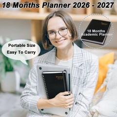 Day Planner 2026-2027, 2026 Weekly and Monthly Planner, Jul 2026-Dec 2027, 18…