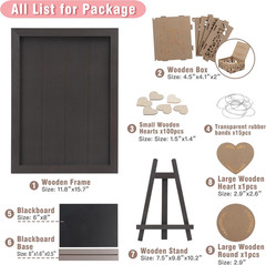 Solid Wood Wedding Guest Book Alternative – Rustic Drop Top Picture Frame Sign w