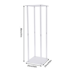 9.8*9.8*31in Clear Rectangle Decoration Acrylic Wedding Flower Vase Column Stand