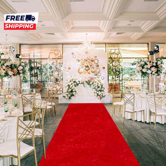 Red Carpet Runner for Party Wedding Aisle Decorations 4Ftx15Ft Aisle Runners