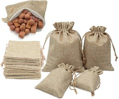 25/50/100x Burlap Wedding Favor Gift Bag Hessian Jute Bag Linen Jewelry Pouches