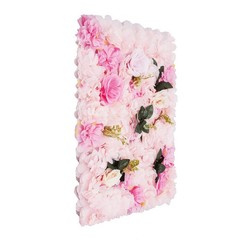 12pcs Artificial Flower Wall Panels Wedding Backdrop 60x40CM (each) Pink