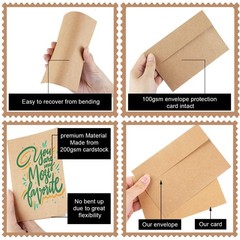 Blank Cards and Envelopes 4×6, 30 Pack Brown Invitation A4 (4x6in),