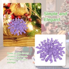 6 Piece Grosgrain Bows 4 Inch for Gifts, Purple Adhesive Tape