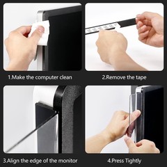 2 Pack Computer Monitor Memo Board for No Edge Monitors,Monitor 2 Pieces 11