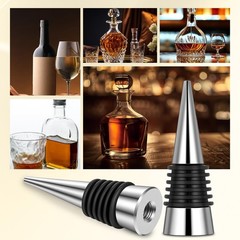 25 Pieces Wine Bottle Stopper Set Kit Reusable Decorative small, Silver