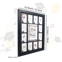 FramePro School Years Picture Frame K-12, Graduation Photo Collage Black Fram…