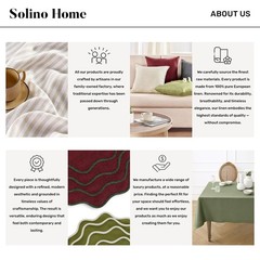 Solino Home Linen Table Runner 120 Inches Long – Athena, 100% Pure Linen Blue…