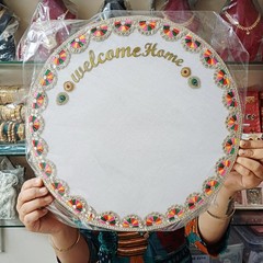 Kanku Pagla Rumal,Bride’s and Baby Welcome Hand & Foot Print Platter Cloth(1 Pc)