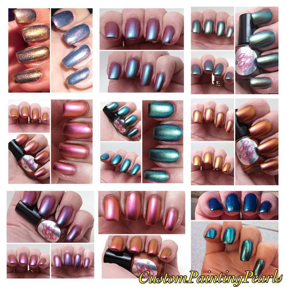 Make Chameleon Nail Polish x10 Multi Ultra Fast Color Changing Pearl Pigment Kit