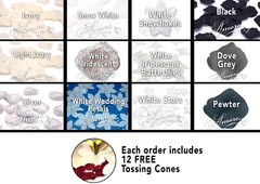 Silk Rose Petals 400 Whites, Black, Grays