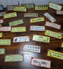 Lot of 46 Handmade Rustic Wine Wedding Favor Signs Guest Gifts Engagement Decor