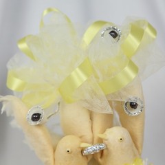 Vtg ©1959 Wedding Cake Topper 10” Coast Novelty Mfg Doves Bells