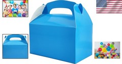 Versatile Gable Blue Treat Boxes – 12-Pack Perfect for Birthday & Baby Showers