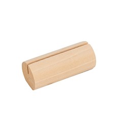 Natural 10 Cylindrical 2″ Wood Place Card Holders Table Number Stands Events