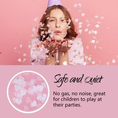 Battife 7.1 Oz White Heart Shaped Confetti, 30000PCS Tissue Paper, Table