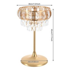 Gold Acrylic & Iron Flower Stand 30 × 45 cm Floor/Tabletop Wedding Centerpiece