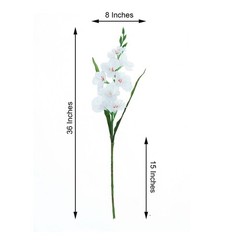 3 pcs 36″ Silk Gladiolus Artificial Flower Spray Stems Wedding Party Decorations