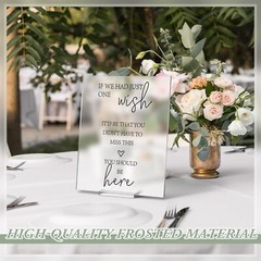 Yousoontic Wedding Memorial Sign Clear Acrylic Signs with Stand Frosted You S…